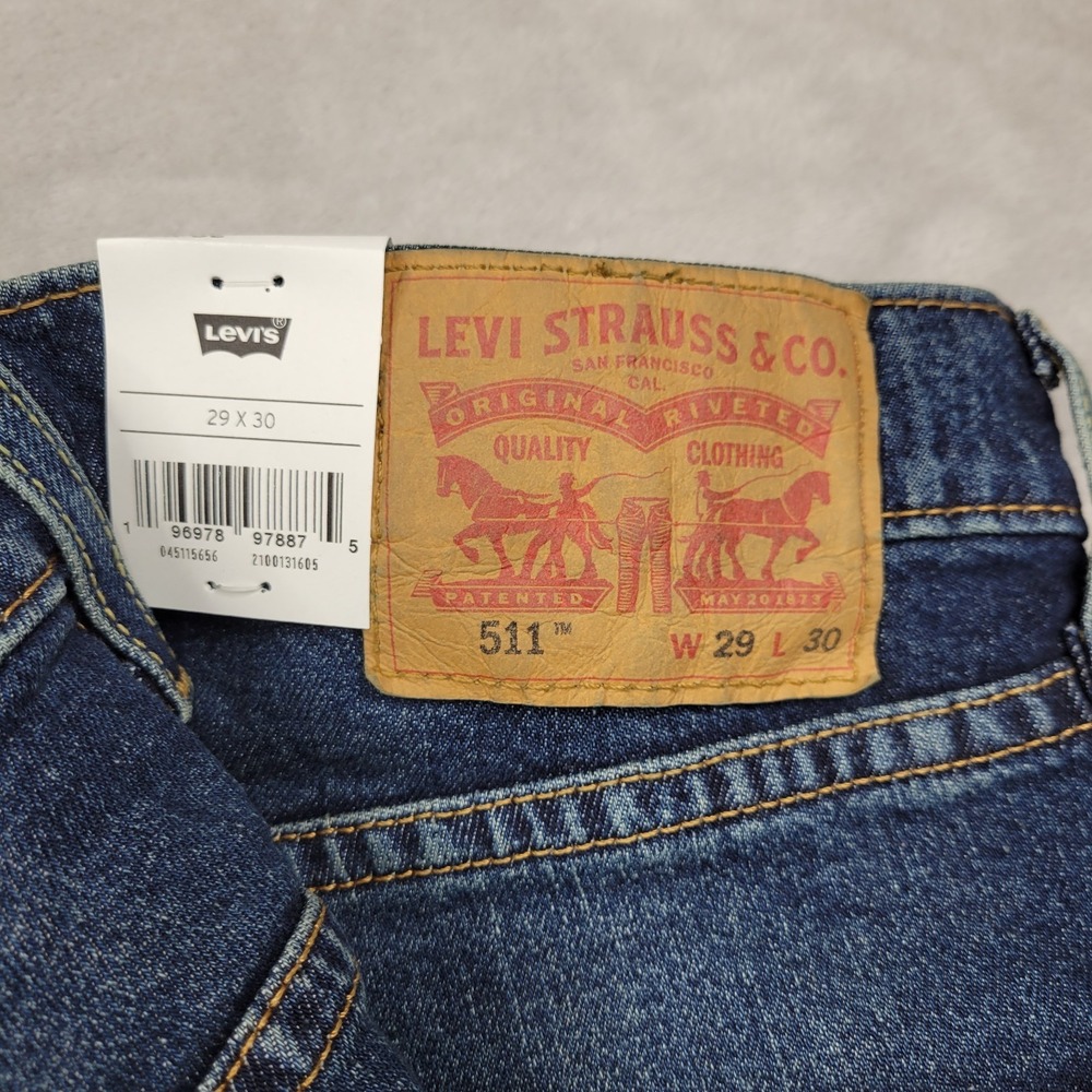 Levis 511 Jeans Mens‎ 29x30  Denim Pants Slim Performance Flex Comfort 045115656 - Picture 2 of 9